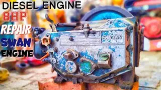Swan diesel engine repair|Old 8hp diesel engine repairing