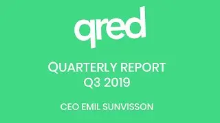 Quarterly report Q3 2019 - Qred
