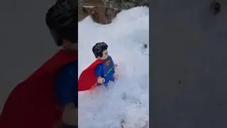 Superman in the snow | #stopmotion #superman #lego #foryou #english #snow #reallife #animation #dcu