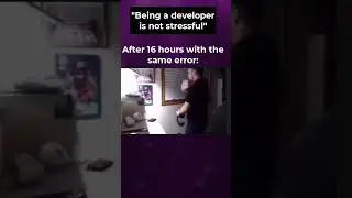 Being a Developer is not Stressful..... 😅  #memes #dev #stress
