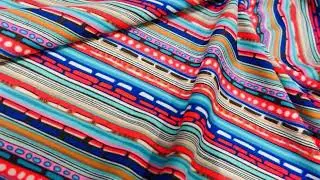 Multicolor Ethnic Print Nylon Lycra Spandex Fabric 4 Way Stretch by Yard for swimwear dancewear