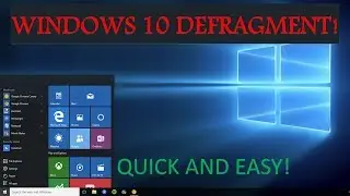 How To Defrag Windows 10- Defrag Your Windows 10 Hard Drive-Speed Up Laptop!  Quick and Easy!