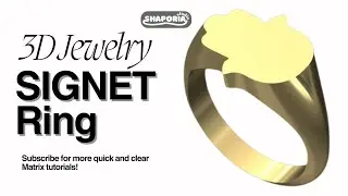 Signet Ring Tutorial | Modeling With Rhino  ⁨@shaporiastudio⁩