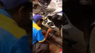 Engine Oil Change R15M ✅ #like #comment #automobile #bikes #repairing #engine #r15 #39t #ns200
