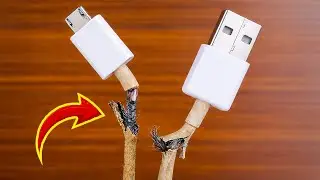 Не выбрасывайте сломанный оригинальный кабель для зарядки телефона! Этот самодельный трюк вас пораз