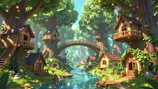 Cozy Family Morning in a Magical Treehouse Village | Ghibli Style Animated Story