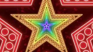 VJ Visualization Neon Colorful Star Light Tunnel Background Loop || @ZWorkStudio || No Copyright.