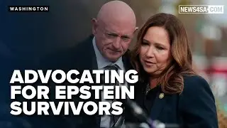 Standing with Epstein victims, advocates head of files vote