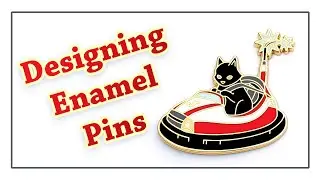 Designing Enamel Pins - Bumper Cat
