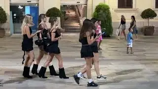 spain lloret de mar. walk in the center. nightlife loret de mar