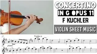 Free Sheet || Concertino In G - Kuchler || Violin Sheet Music