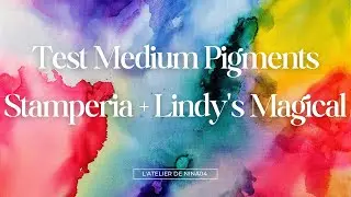 Test produit : Le Medium Pour Pigment + Northern Lights Magical Lindy's @stamperia  #bricoetscrap