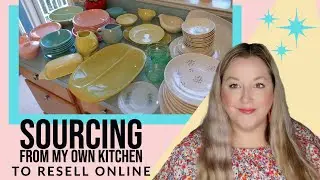Sourcing Items From Home to Resell Online | Decluttering My Mid-Century Kitchen | Source Free Sept