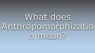 What does Anthropomorphization mean?