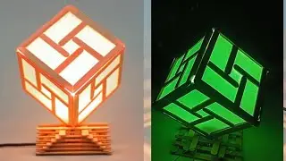 How to make a lantern with ice cream stick, Night lamp