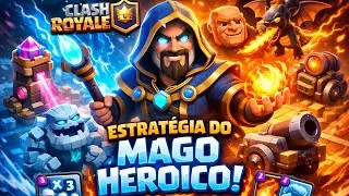 🔥 Modo Estrat&eacute;gia do Mago Heroico no Clash Royale! 🔥