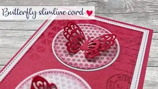 Butterfly Slimline Card - Nellie Snellen