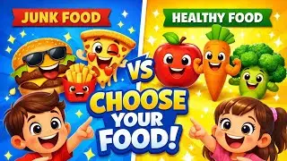 Choose Your Food!🥑🥝 / Learning Good & Bad / Healthy vs Junk Food / Nursery Rhymes for Kids 