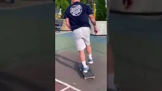 Skating on basketball court #shorts #skateboarding #skate #shortvideo ￼