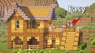 Minecraft: How to Build an Easy Starter House🏠 (easy tutorial guide)
