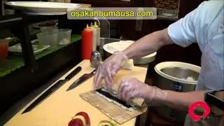 Professional Sushi Chef at Osaka Houma Teaches Cooking With Kade How to Make Sushi Rolls