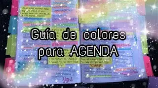 Guía de colores para TU AGENDA !! /UNIVERSITARIA, organización básica