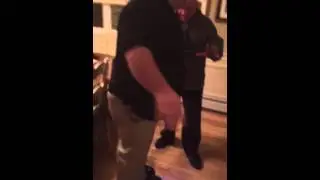 Fat guy falls off hoverboard