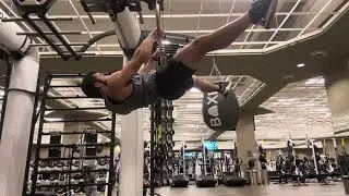 Straddle front lever hold (9.5 seconds)