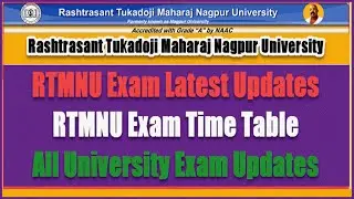 RTMNU Nagpur University Latest Exam Updates In Hindi |  All University Examination Time Table 2020.