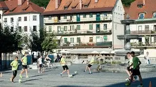 Trening ob Ljubljanici selekcije Zmajčkov U15