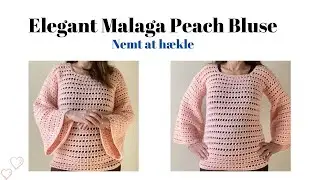 Lær at hækle - den elegante Peach bluse