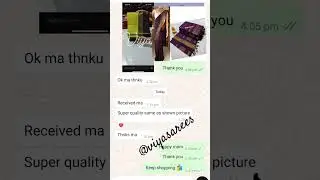#thankyou #customerreview #customerfeedback #sarees #saree #sareelove #tamilnadu #chennai