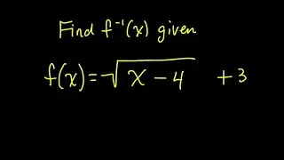 How to find the inverse equation of a square root function