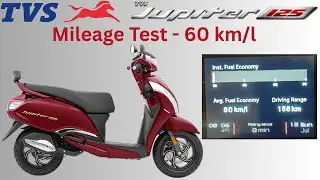 TVS Jupiter 125 SMARTXONNECT - First Service Mileage Test: 60 km/l