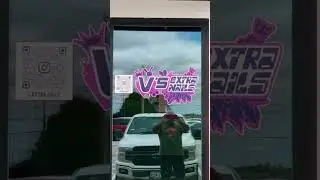 Custom Window Decal for V&rsquo;s Extra Nails 💅 | Red Alpha Custom Prints