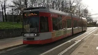 Straßenbahn mitfahrt Halle Linie 5 von Bad Dürrenberg bis Merseburg Leunaweg