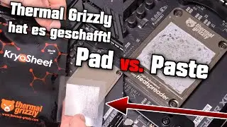 Thermal Grizzly hat es geschafft! 😱 KryoSheet Pad vs. Paste RYZEN 7000 Delid AM5 Heatspreader Offset