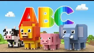 Изучаем алфавит с животными из Minecraft 🎶🧱 | Песенка со звуками животных