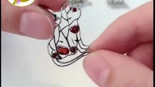 Gemstone Silver Cat Pendant
