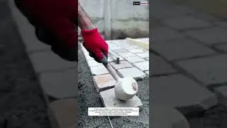 Satisfying Stone Paving Installation | Precision Construction Work