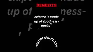 exipure is made up of goodness packed ingredients  #shorts #shortvideo #short