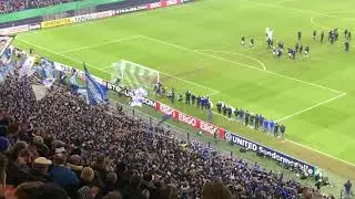 Schalke 04 besiegt Hertha BSC mit 3:2 - Schlussminute und Siegesfeier in der Nordkurve