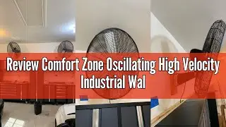 Review Comfort Zone Oscillating High Velocity Industrial Wall Fan, 30 inch, 2 Speed, All Metal, Adju