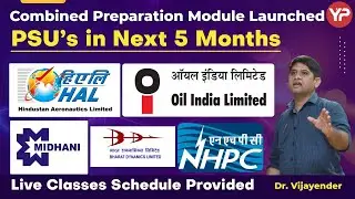 Live Classes for HAL, OIL, NHPC-JE, MIDHANI, BDL | Combined MicroModule launched | PSU Preparation
