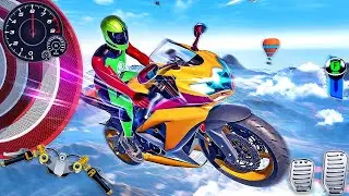GT Bike Mega Ramp Stunt Racing Simulator 3D  Extreme Motocross Dirt Bike Racer | Android Gameplay 🏍️