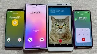 Incoming Call Big Phones Lenovo PB1-770M + Samsung S24 Ultra + Samsung S9 + Samsung S10e