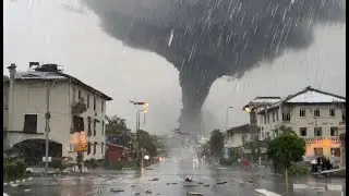 Tornado Tears Through Tiny Indonesian Village : Extensive Damage By Storm's Winds And Debris