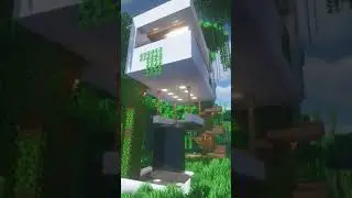 Minecraft, Modern SATISFYING TREEHOUSE BASE #Shorts