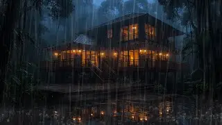 No Ads Rain Sounds for Sleeping - ASMR Gentle Heavy Rain On Tin Roof for Night Relaxation