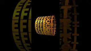 3D Rotating Cylinder Text Effect in After Effect | Grafy art | #shorts #tutorial #motion #animation